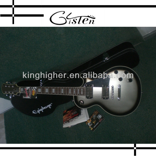 Silver black china electric guitar