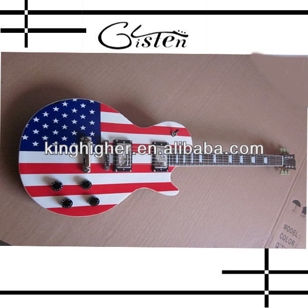 Glisten OEM good quality fashion model USA flag electric guitar KHG-STD-017