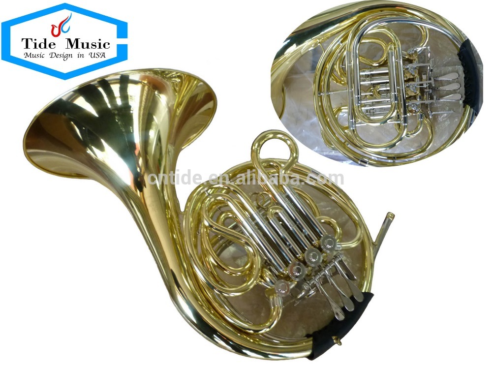 Professional high grade 4-key double french horn cupronickel tuning &lead pipe