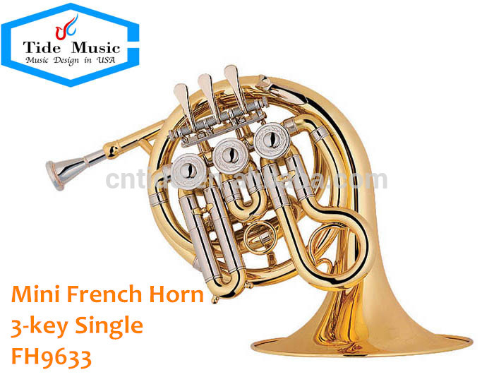 Mini French Horn, 3-key single french horn