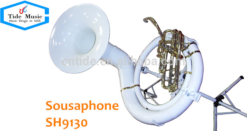 Fibreglass bell Sousaphone white color