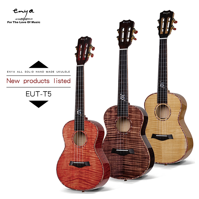 Enya EUT-T5 Full Solid Tiger Stripe Maple Ukulele
