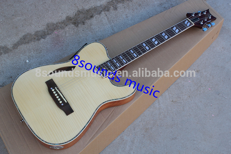free shipping semi acoustic electric guitar with pickup best seller guitar semi hollow guitar