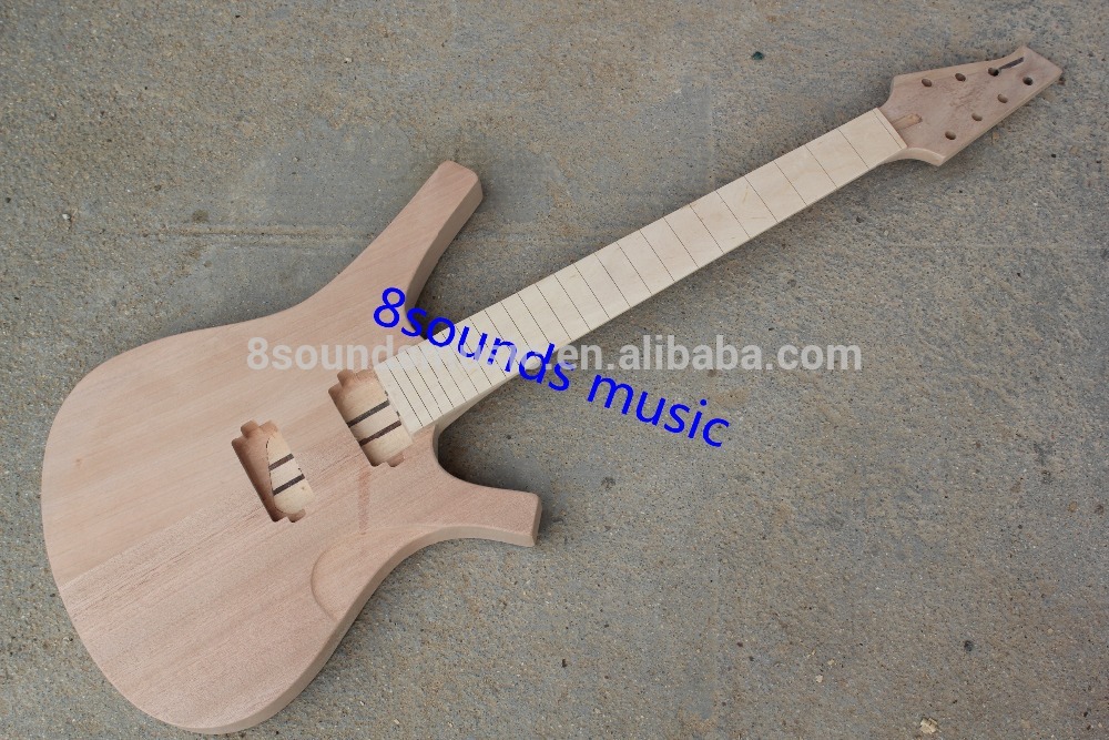 free shipping 7 string electric guitar unfinished guitar can do OEM logo on headstock and fretboard