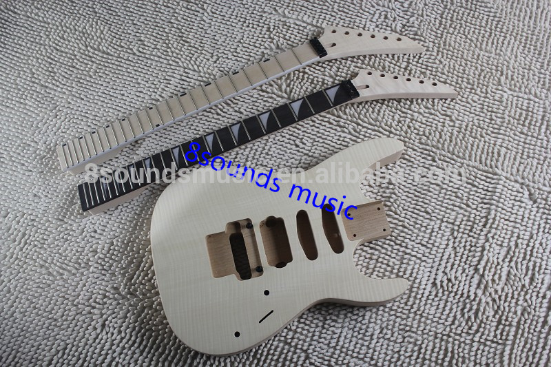 free SHIPPING diy guitar lits electric guitar body and 2 necks for change top quality