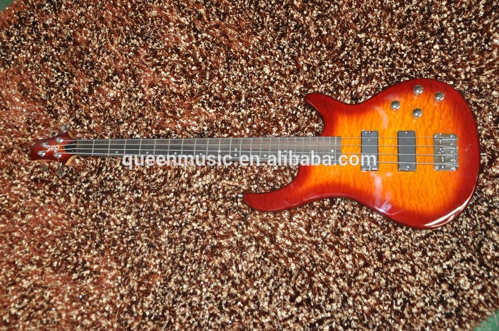 cort 4 string electric bass guitar EMG pickups Quilted maple top Color can custom OEM order accept