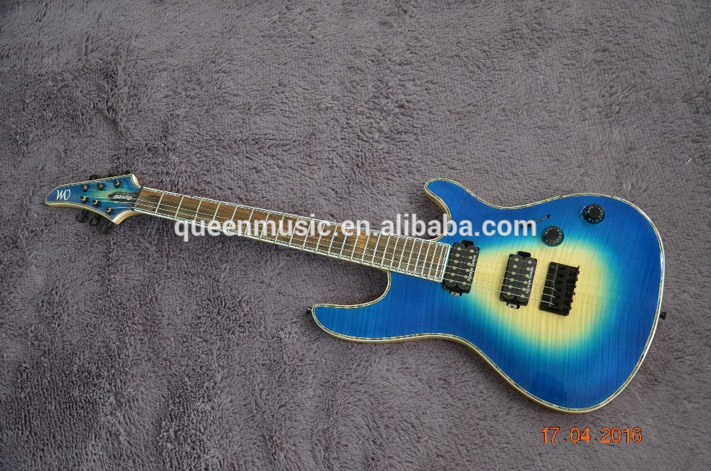 5 ply binding Mayone regius custom guitar Neck-throu 6 string electric guitar Color can custom