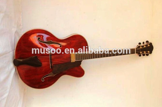MUSOO BRAND Handcrafted Archtop Jazz Guitar Electric Guitar With Hardshell Case(AR600)