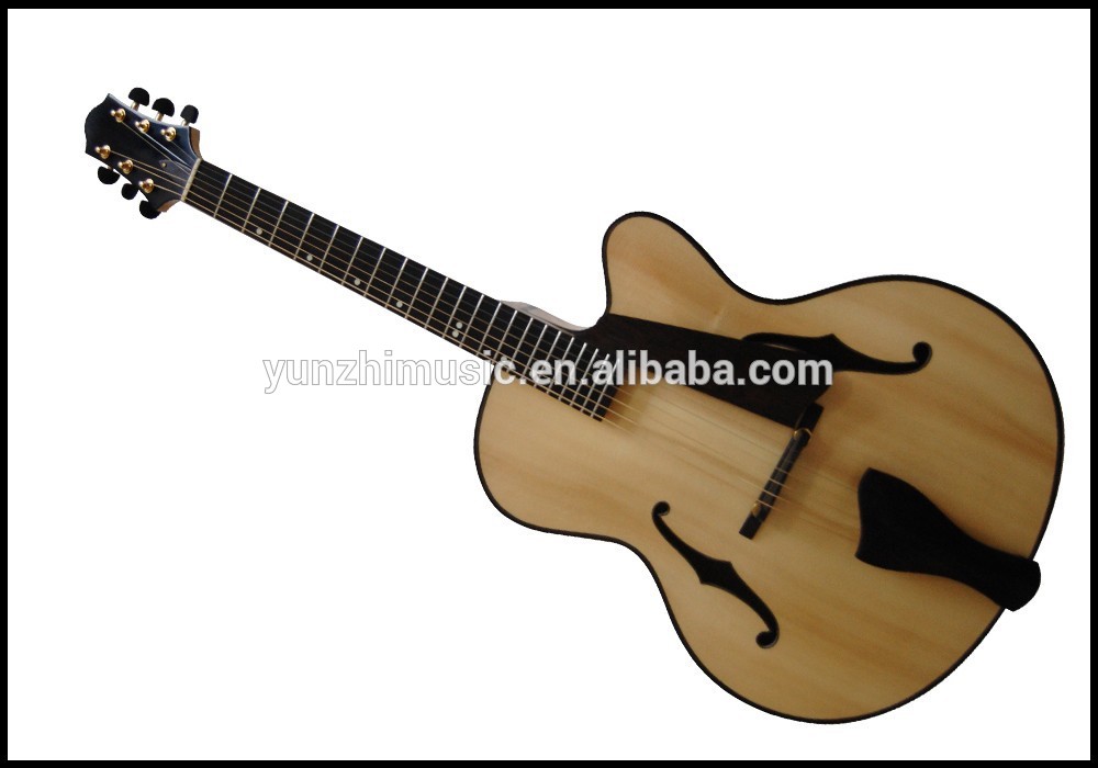 17inch cutaway handmade solid wood archtop electric guitar