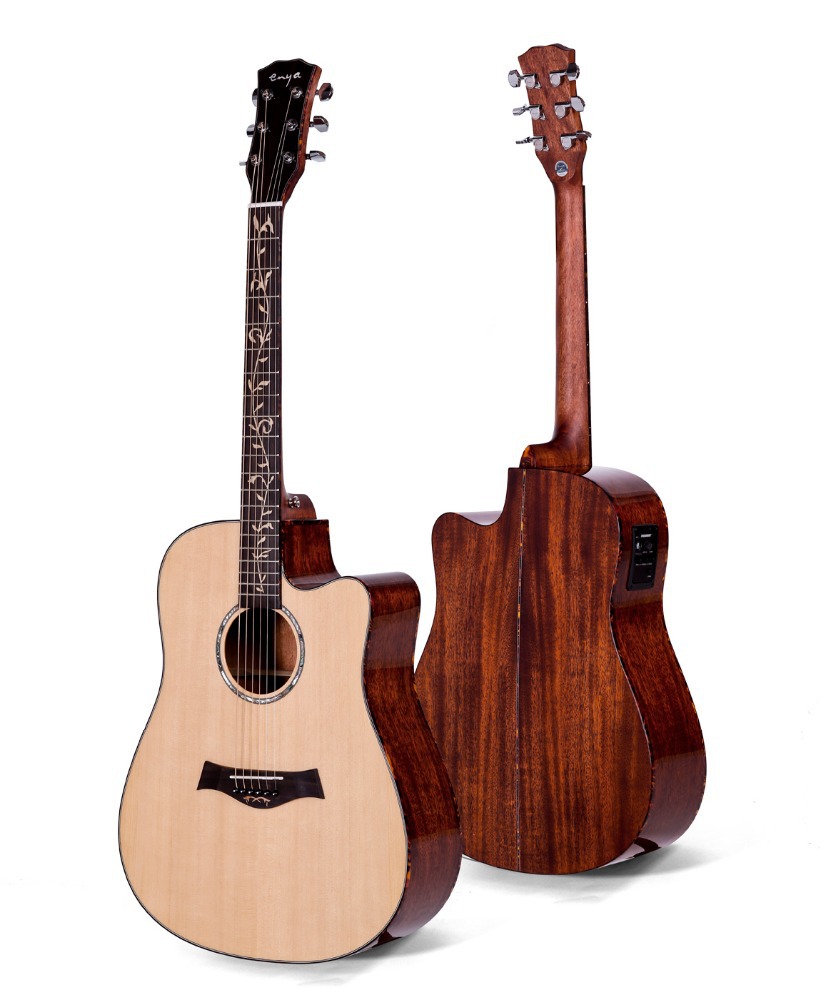 USD$100 ED-220 solid top mahogany electric acoustic bass classical prices guitar