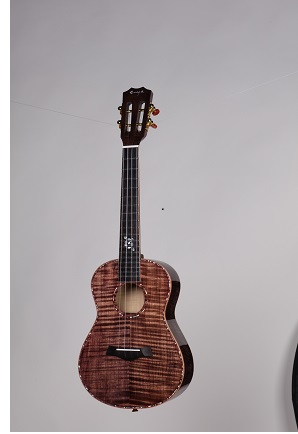 4 colours handmade hi-gloss Tiger-maple full solid ukulele