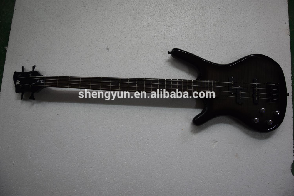 war for wick 4 string bass guitar Left hand flamed maple top custom offer