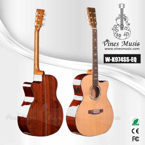 41 inch Solid cedar cutaway acoustic high end guitar logo custom