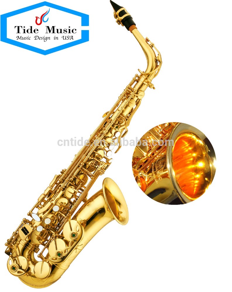 Popular Grade Alto Saxophone Gold Plated