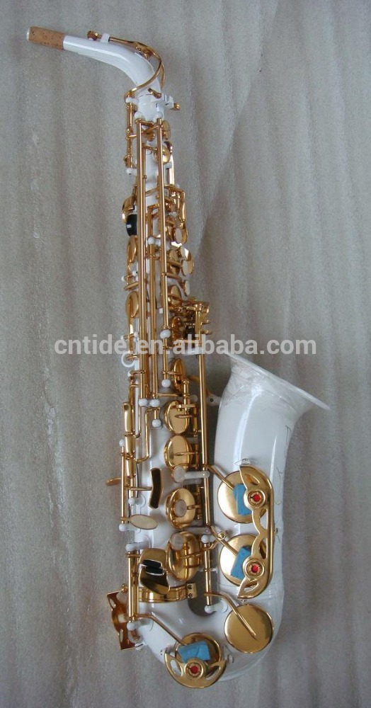 Popular Grade Alto Saxophone Whilte body Gold Lacquer keys