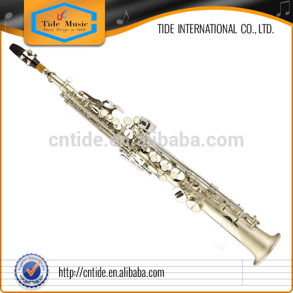 Popular Grade Dotted Nickel plate Straight Soprano Saxophone