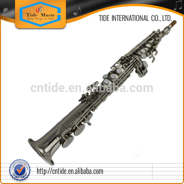 Popular Grade Straight Soprano Saxophone Nickel plated