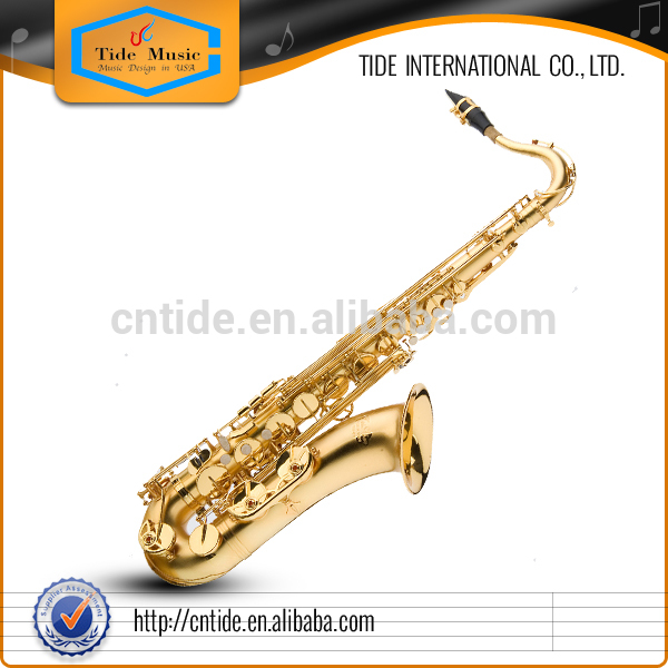 Popular Grade Dotted Gold Plate Tenor Saxophone