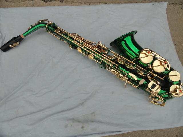 OEM Sax china Saxophone Green Saxophone Professional Alto Saxophone AS-YBGGG