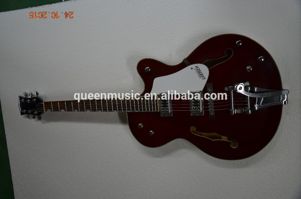 Gretsch semi hollowbody guitar Wine red color High quality Bigsby bridges