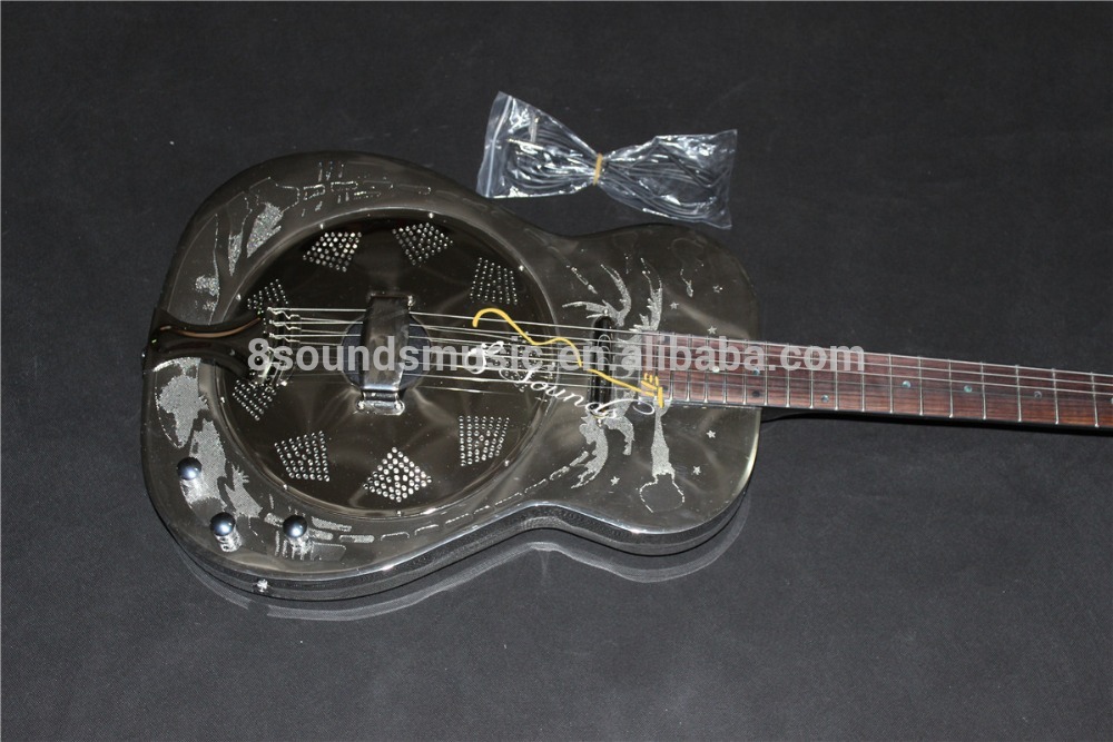 free shipping 8sounds Byron metal guitar OEM reso guitar Resonator Series Electric Guitar