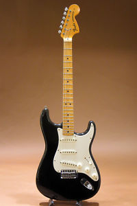 USED Fender 1975 Stratocaster Black Alder/Maple w/ Non-OHSC