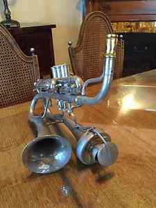 1920's WUNDERLICH JAZZOPHON ...TWIN BELL TRUMPET ...EXCEPTIONALLY  RARE!!!!!