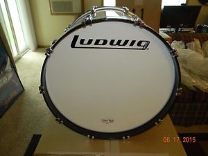 Brand New Virgin Ludwig Classic Maple 16" x 24" bass drum Silver Sparkle w/CASE