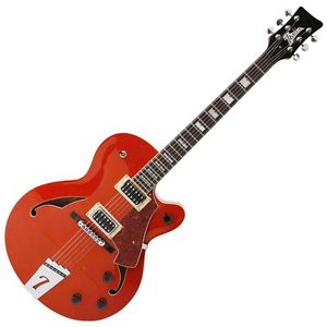 Italia Torino Semi Hollow Electric Guitar Transorange