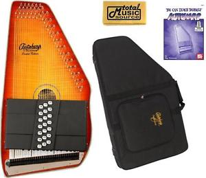 Oscar Schmidt 21 Chord A/E Autoharp, Flame Maple Top, Honey Sunburst OS11021FHSE