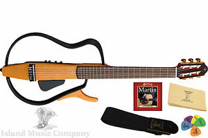 Yamaha SLG110S Silent Acoustic Electric Guitar Light Amber Brust Finish