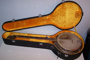 Vintage Gibson 1920's Mastertone  PB 3 Plectrum Banjo W/Case  Bacon tailpiece