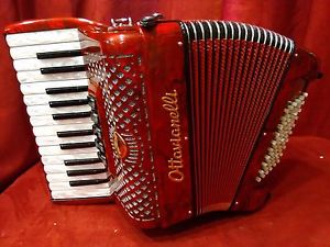 NEW Ottavianelli Piano Accordion Red Bambina LMM 26 Key 60 Bass Made in Italy
