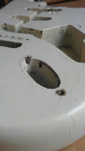 1961 Fender Stratocaster Body Pre-CBS Olympic White Vintage