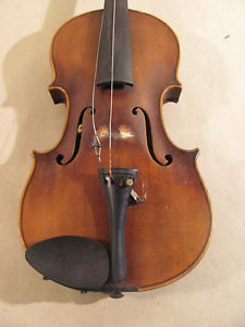 Geige Violine mit Geigenbogen und Koffer um 1900