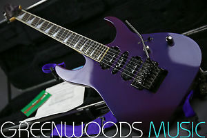 ☆ RARE ☆ 1991 IBANEZ RG770 NEON PURPLE MATCHING HEADSTOCK & ORIG IBANEZ CASE ☆