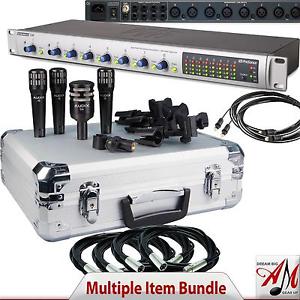 PreSonus DigiMax D8 8-ch Mic Preamp + Audix DP4 + (4) Mic and (2) TOSLINK Cables