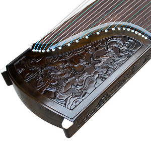21-strings Golden-thread Nanmu Guzheng Zither Harp Koto Dragon Carving