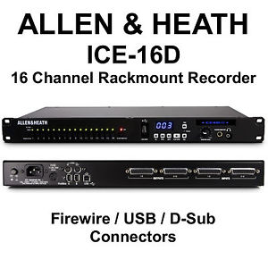 ALLEN & HEATH ICE-16D 16Ch Firewire USB DSub Recorder Interface $90 Instant Off