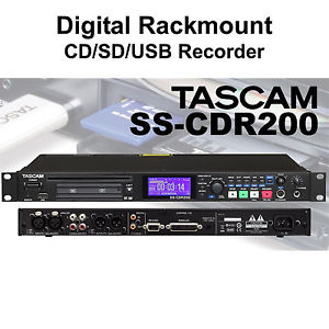 TASCAM SS-CDR200 RACKMNT SOLID STATE CD/SD/USB DIGITAL RECORDER $40 INSTANT OFF
