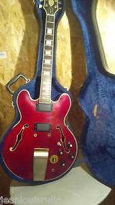 guitare electrique ibanez rouge vintage instrument musique