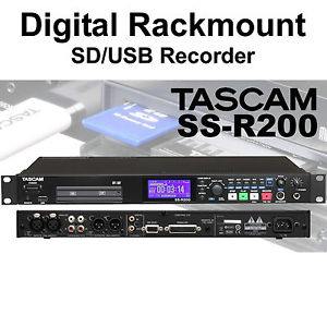 TASCAM SS-R200 RACKMOUNT SOLID STATE SD/USB DIGITAL RECORDER $19 INSTANT OFF
