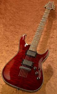 Schecter AD-C-1-HR Red Free shipping guitar from Japan Right hand #E416