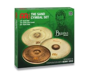 Meinl GRATISVERSAND Byzance Benny Greb Vintage Sand Becken Set HiHats Crash Ride