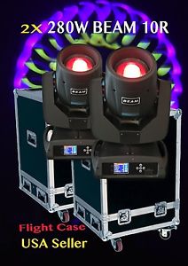2X 280w Beam10R Moving Head Light+Flight Case 24 prism 3IN1 DMX Stage Lighting