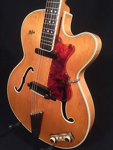 Ultra rare Hofner President 66 Thin electro acoustic 1967 - Blonde
