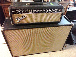 1964 FENDER SHOWMAN VINTAGE GUITAR AMP 1x15 TONE RING AMPLIFIER CAB JBL D130F