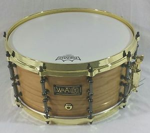 Walberg and Auge Elite Series Snare Drum - 7x14 Solid Steam Bent Oak