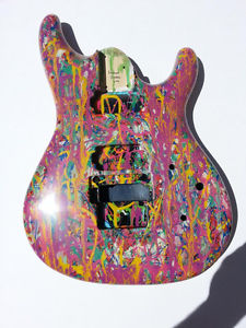 Replacement Guitar Body for Ibanez JS - Custom Painted - "Gumball Wall"