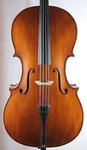 A classic European cello labeled Antoniazzi 1918